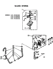 Water System parts for Kenmore Washer 110.72430200 (11072430200, 110 72430200) from AppliancePartsPros.com