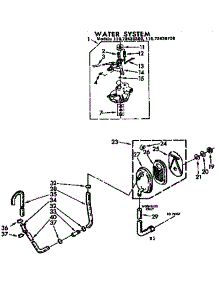 Water System parts for Kenmore Washer 110.72430300 (11072430300, 110 72430300) from AppliancePartsPros.com