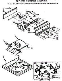Top & Console Assembly parts for Kenmore Washer 110.72431410 (11072431410, 110 72431410) from AppliancePartsPros.com