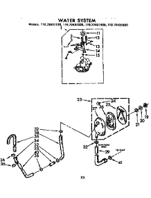 Water System parts for Kenmore Washer 110.72431620 (11072431620, 110 72431620) from AppliancePartsPros.com