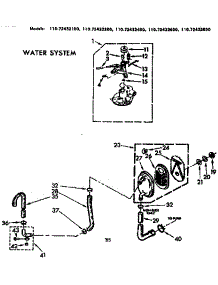 Water System Parts parts for Kenmore Washer 110.72432200 (11072432200, 110 72432200) from AppliancePartsPros.com