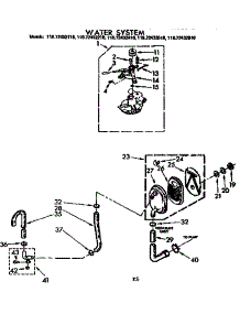 Water System parts for Kenmore Washer 110.72432610 (11072432610, 110 72432610) from AppliancePartsPros.com