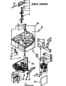 Drive System parts for Kenmore Washer 110.72432800 (11072432800, 110 72432800) from AppliancePartsPros.com