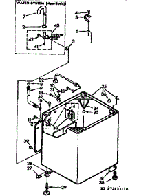 Cabinet Parts parts for Kenmore Washer 110.72433110 (11072433110, 110 72433110) from AppliancePartsPros.com