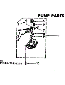 Pump Parts parts for Kenmore Washer 110.72433120 (11072433120, 110 72433120) from AppliancePartsPros.com