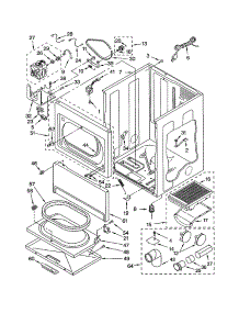 Cabinet parts for Kenmore Dryer 110.74082200 (11074082200, 110 74082200) from AppliancePartsPros.com