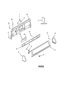 Console Panel parts for Kenmore Dryer 110.74082200 (11074082200, 110 74082200) from AppliancePartsPros.com