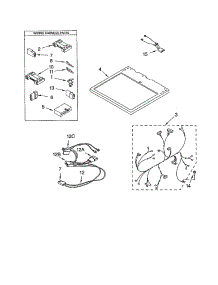 Dryer Top parts for Kenmore Dryer 110.74082200 (11074082200, 110 74082200) from AppliancePartsPros.com