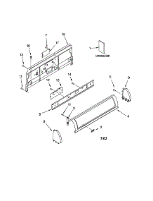 Console Panel parts for Kenmore Dryer 110.74082201 (11074082201, 110 74082201) from AppliancePartsPros.com