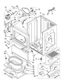 Cabinet Parts parts for Kenmore Dryer 110.74082202 (11074082202, 110 74082202) from AppliancePartsPros.com