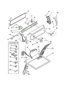 Top And Console parts for Kenmore Dryer 110.74202200 (11074202200, 110 74202200) from AppliancePartsPros.com