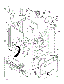 Cabinet Parts parts for Kenmore Dryer 110.74202201 (11074202201, 110 74202201) from AppliancePartsPros.com