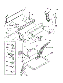 Top And Console Parts Optional Parts (Not Included) parts for Kenmore Dryer 110.74202201 (11074202201, 110 74202201) from AppliancePartsPros.com