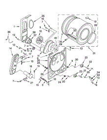 Bulkhead Parts parts for Kenmore Dryer 110.74202201 (11074202201, 110 74202201) from AppliancePartsPros.com