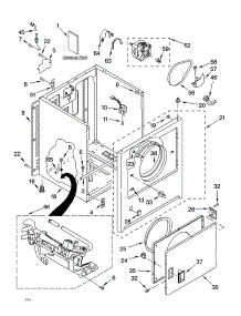 Cabinet Parts parts for Kenmore Dryer 110.74212201 (11074212201, 110 74212201) from AppliancePartsPros.com