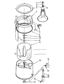 Tub And Basket Assembly parts for Kenmore Washer 110.7433700 (1107433700, 110 7433700) from AppliancePartsPros.com
