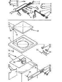 Top And Control Assembly parts for Kenmore Washer 110.7433700 (1107433700, 110 7433700) from AppliancePartsPros.com