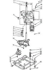 Drive System parts for Kenmore Washer 110.7433700 (1107433700, 110 7433700) from AppliancePartsPros.com