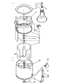 Tub And Basket Assembly parts for Kenmore Washer 110.74410100 (11074410100, 110 74410100) from AppliancePartsPros.com
