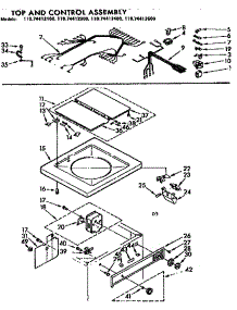 Top And Console Assembly parts for Kenmore Washer 110.74412100 (11074412100, 110 74412100) from AppliancePartsPros.com