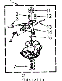 Water Pump Automatic Washer 3 Port Plastic parts for Kenmore Washer 110.74412110 (11074412110, 110 74412110) from AppliancePartsPros.com
