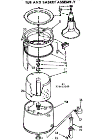 Tub And Basket Assembly parts for Kenmore Washer 110.74412200 (11074412200, 110 74412200) from AppliancePartsPros.com