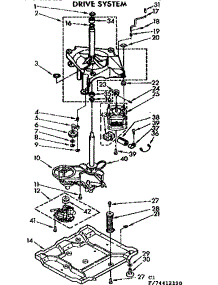 Drive System parts for Kenmore Washer 110.74412420 (11074412420, 110 74412420) from AppliancePartsPros.com