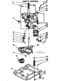 Drive System parts for Kenmore Washer 110.74412600 (11074412600, 110 74412600) from AppliancePartsPros.com