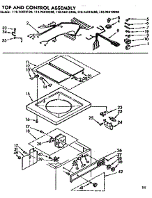 Top And Control Assembly parts for Kenmore Washer 110.74412620 (11074412620, 110 74412620) from AppliancePartsPros.com