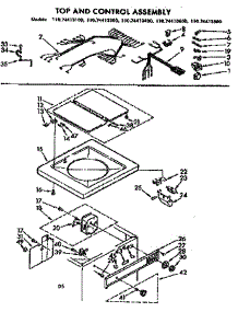 Top And Control Assembly parts for Kenmore Washer 110.74413100 (11074413100, 110 74413100) from AppliancePartsPros.com