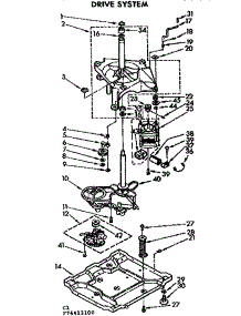 Drive System parts for Kenmore Washer 110.74413100 (11074413100, 110 74413100) from AppliancePartsPros.com