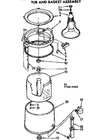Tub And Basket Assembly parts for Kenmore Washer 110.74413600 (11074413600, 110 74413600) from AppliancePartsPros.com