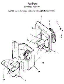 Fan parts for Kenmore Heat Pump System 253.9710821 (2539710821, 253 9710821) from AppliancePartsPros.com