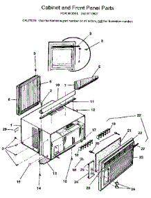 Cabinet And Front Panel parts for Kenmore Heat Pump System 253.9710821 (2539710821, 253 9710821) from AppliancePartsPros.com