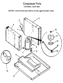 Compressor parts for Kenmore Air Conditioner 253.9710822 (2539710822, 253 9710822) from AppliancePartsPros.com