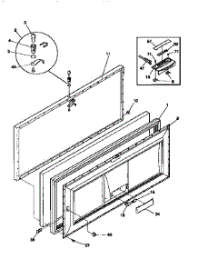 Door parts for Kenmore Freezer 253.97133583 (25397133583, 253 97133583) from AppliancePartsPros.com