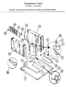 Compressor parts for Kenmore Air Conditioner 253.9720841 (2539720841, 253 9720841) from AppliancePartsPros.com