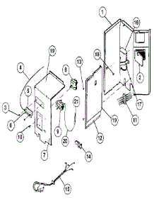 Cabinet parts for Kenmore Air Conditioner 253.9721040 (2539721040, 253 9721040) from AppliancePartsPros.com