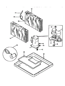 Compressor parts for Kenmore Air Conditioner 253.9721041 (2539721041, 253 9721041) from AppliancePartsPros.com