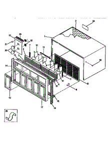 Cabinet parts for Kenmore Air Conditioner 253.9721041 (2539721041, 253 9721041) from AppliancePartsPros.com