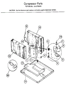 Compressor parts for Kenmore Air Conditioner 253.9730650 (2539730650, 253 9730650) from AppliancePartsPros.com