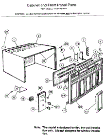 Cabinet parts for Kenmore Air Conditioner 253.9730650 (2539730650, 253 9730650) from AppliancePartsPros.com