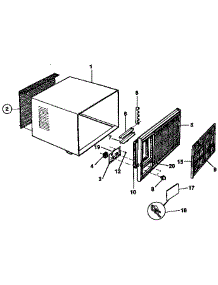 Cabinet And Front Panel Parts parts for Kenmore Air Conditioner 253.9741590 (2539741590, 253 9741590) from AppliancePartsPros.com