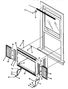 Window Mounting Kit parts for Kenmore Air Conditioner 253.9742590 (2539742590, 253 9742590) from AppliancePartsPros.com