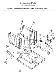 Compressor Parts parts for Kenmore Air Conditioner 253.9743060 (2539743060, 253 9743060) from AppliancePartsPros.com
