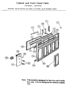 Cabinet parts for Kenmore Air Conditioner 253.9743110 (2539743110, 253 9743110) from AppliancePartsPros.com