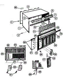 Cabinet And Front Panel Parts parts for Kenmore Heat Pump System 253.9745080 (2539745080, 253 9745080) from AppliancePartsPros.com