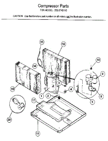 Compressor Parts parts for Kenmore Air Conditioner 253.9745110 (2539745110, 253 9745110) from AppliancePartsPros.com