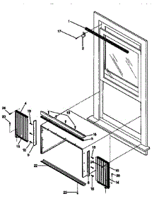 Window Mounting parts for Kenmore Heat Pump System 253.9750554 (2539750554, 253 9750554) from AppliancePartsPros.com