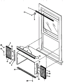 Window Mounting parts for Kenmore Air Conditioner 253.9750556 (2539750556, 253 9750556) from AppliancePartsPros.com